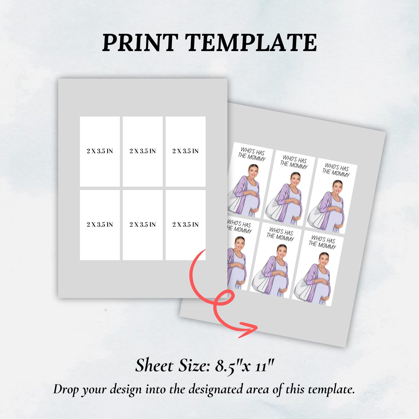 Who Has The Mommy? Printable Baby Shower Game, Baby Mommy, Find Mommy Scratch Game, Editable Celebrity Mom Game, Canva Template