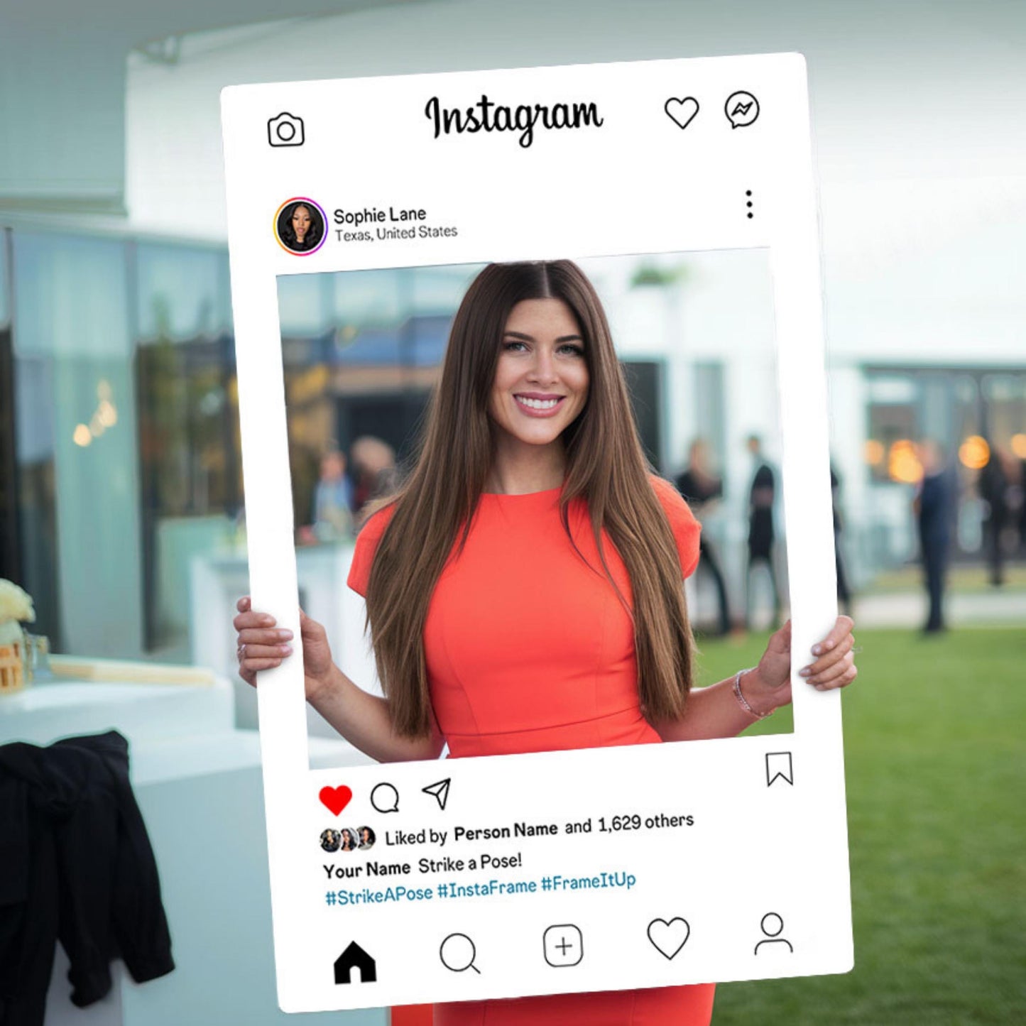 Instagram Frame Canva Template, Instagram Frame For Photo booth, Blogger, Wedding, Instaframe, Selfie Frame, Photo Prop Frame Template