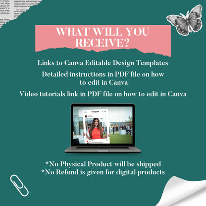 Instagram Frame Canva Template, Instagram Frame For Photo booth, Blogger, Wedding, Instaframe, Selfie Frame, Photo Prop Frame Template