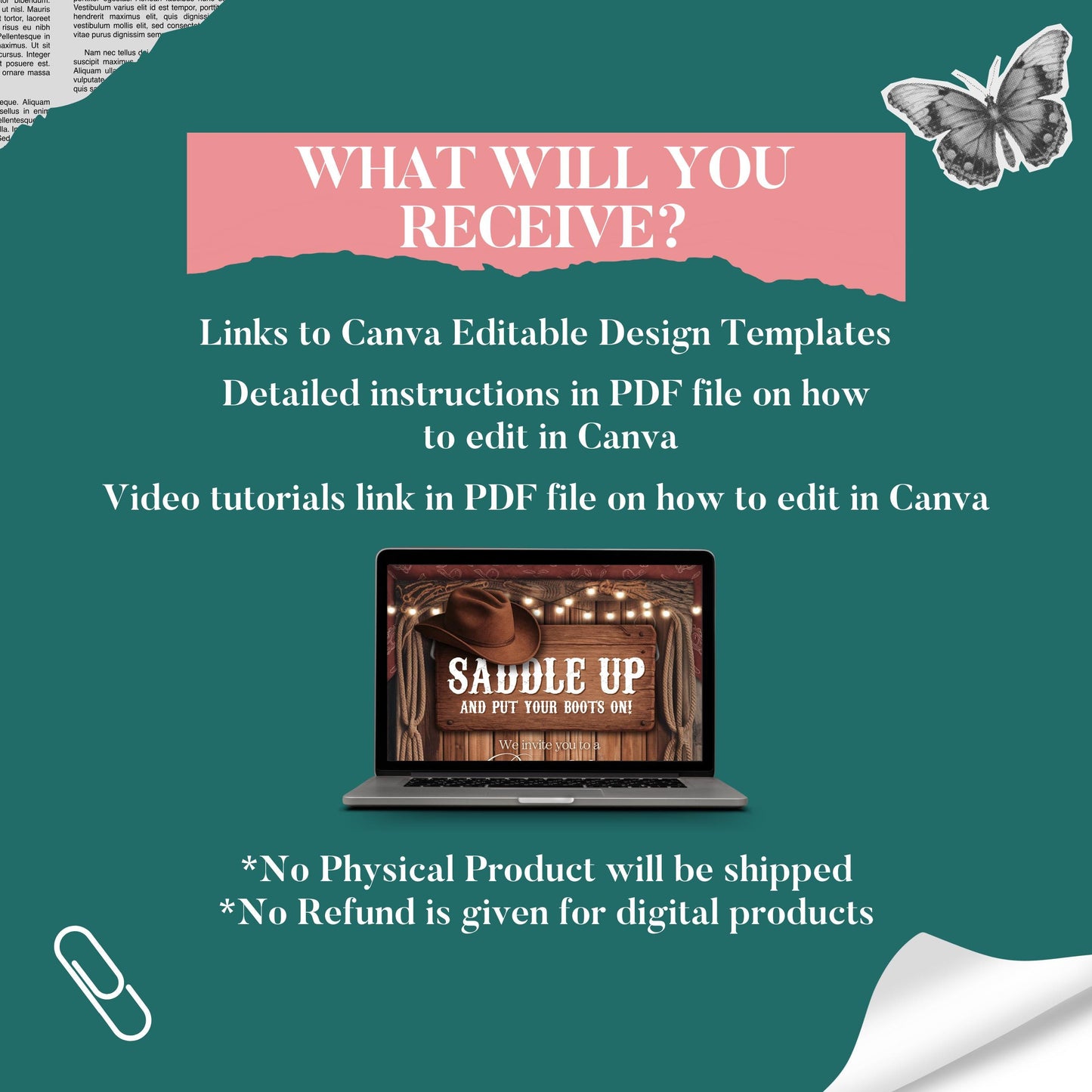 Cowboy Birthday Invitation, Western Birthday Invitation, Cowgirl Party Invitation Western Hoedown Birthday Party Invitation, Western Invite