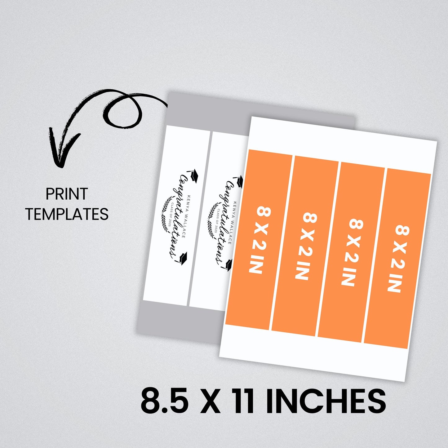 Graduation Party Water Bottle Label, Class of 2025 Graduation Bottle Labels, Water Bottle Labels, Grad Party Bottle Labels, Canva Template