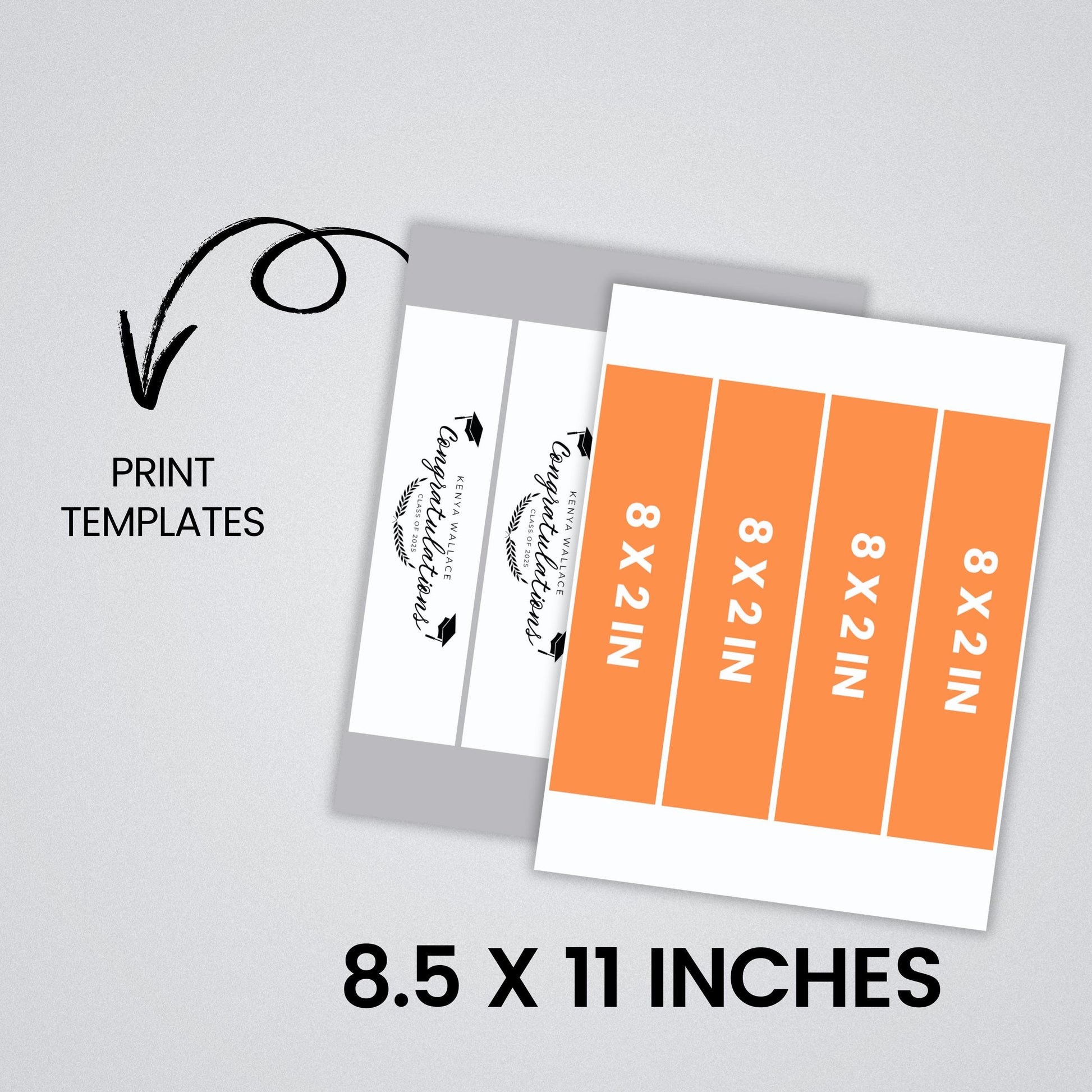 Graduation Party Water Bottle Label, Class of 2025 Graduation Bottle Labels, Water Bottle Labels, Grad Party Bottle Labels, Canva Template