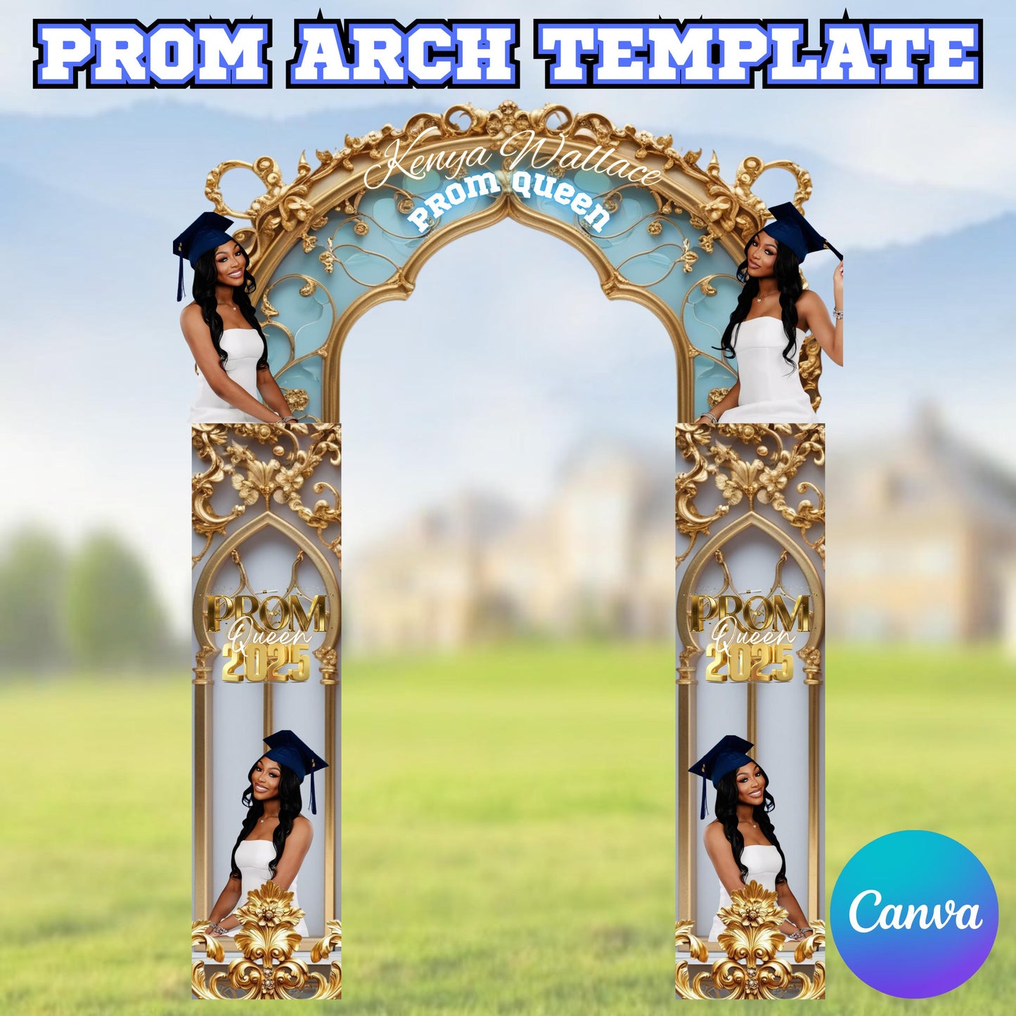 Prom Send Off Arch Decor,Canva Prom Decor Party,Prom Photo Backdrop,Prom Welcome Arch,Prom Homecoming Arch Backdrop,Class of 2025 Arch Decor