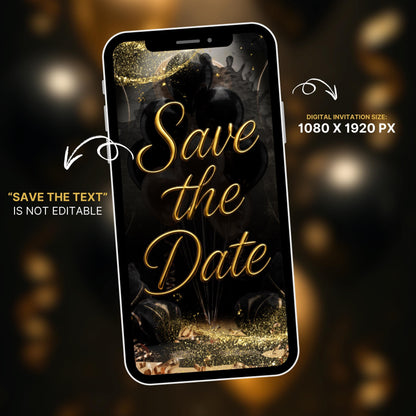 Digital & Editable Save the Date Grad E-Invite Template, Instant Download Iphone Invitation, Text Message Invite, Class of 2025 College Grad