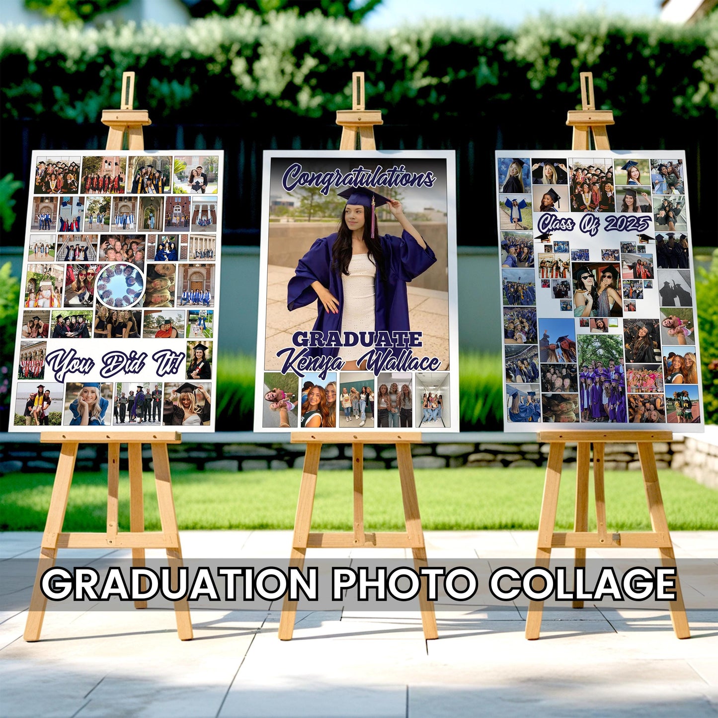 Graduation Photo Collage Template, Graduation Welcome Sign, Graduation Party Poster, Photo Board Template,Senior Photo Collage,24x36 Collage