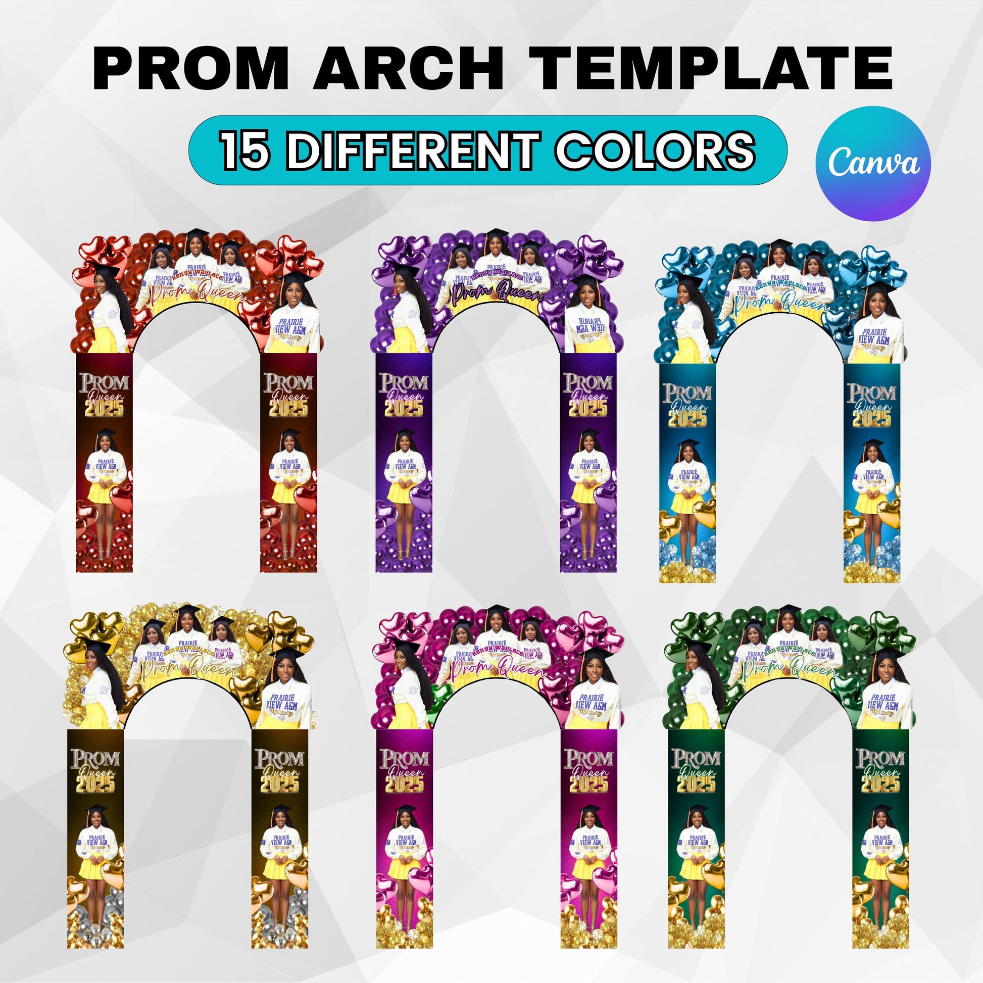 Prom Send Off Arch Decor,Canva Prom Decor Party,Prom Photo Backdrop,Prom Welcome Arch,Prom Purple Arch Backdrop,Class of 2025 Arch Decor