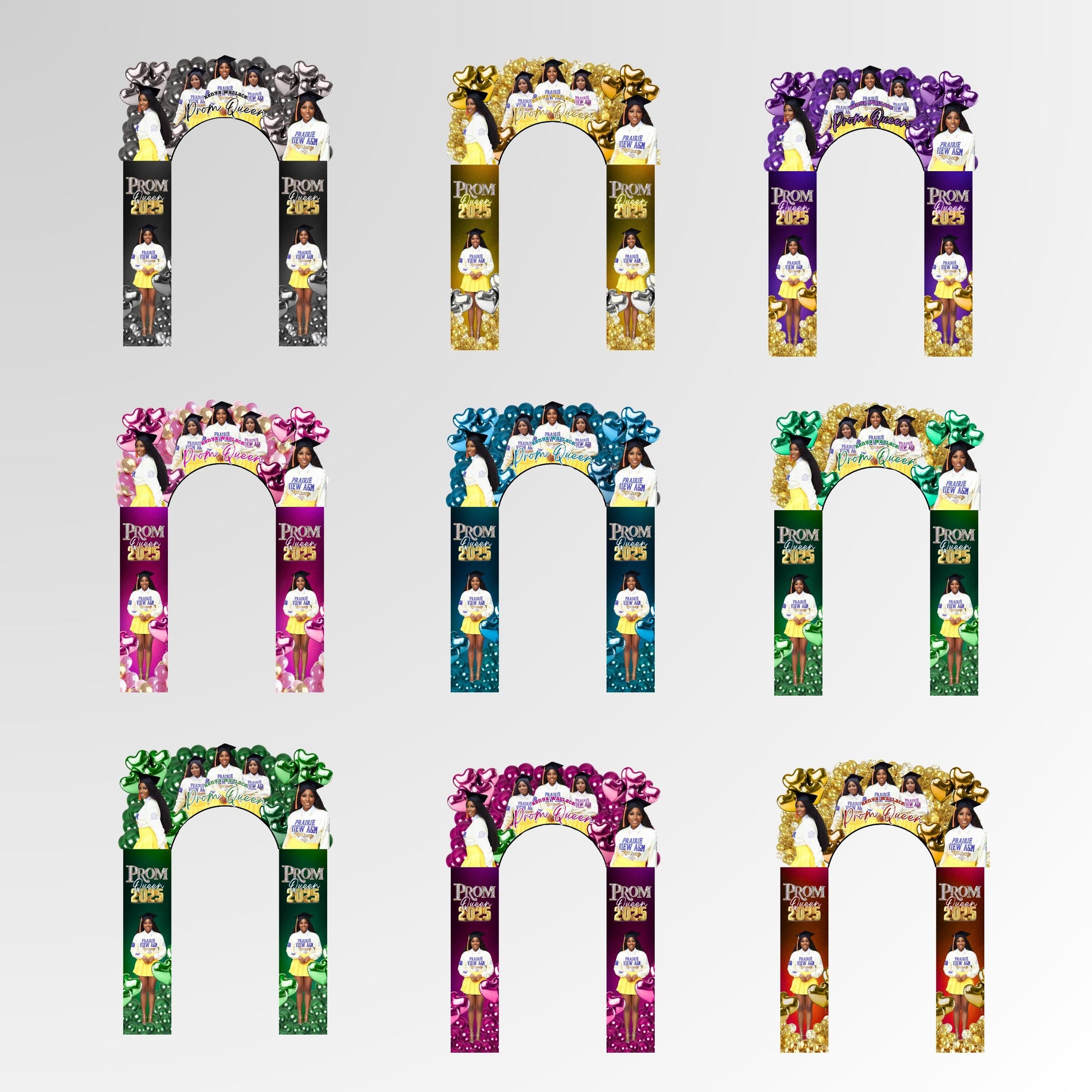 Prom Send Off Arch Decor,Canva Prom Decor Party,Prom Photo Backdrop,Prom Welcome Arch,Prom Purple Arch Backdrop,Class of 2025 Arch Decor