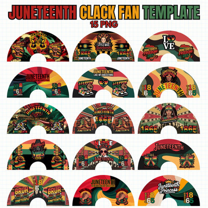 Juneteenth Clack Fan Templates, 15 Juneteenth Fan, Clack fan,Clack Fan Png, Clack Fan Templates, Juneteenth Pngs, Juneteenth Design Template
