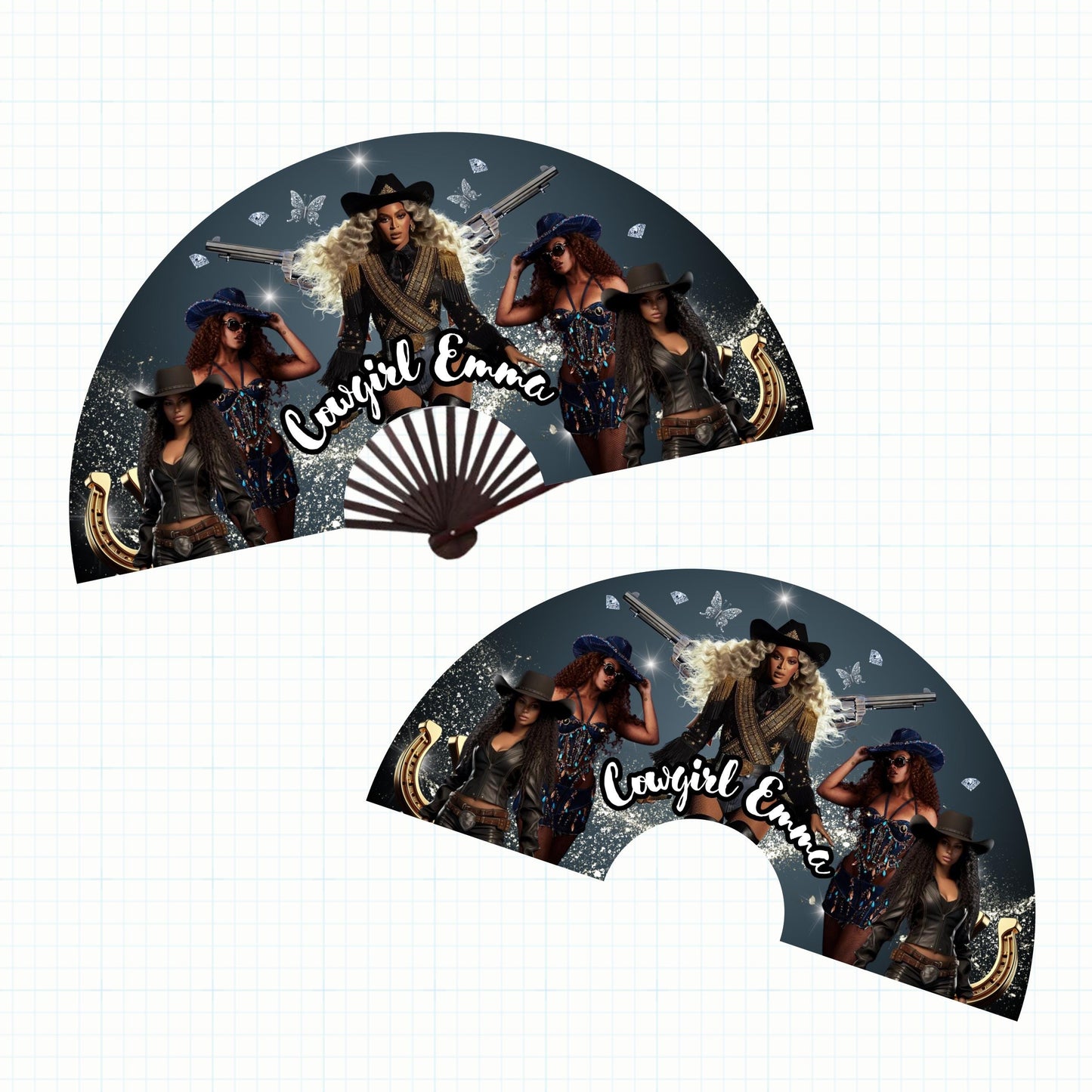 Cowboy Carter Inspired Clack Fan Template, Clack Fan Squad Png, Cowgirl Fan Template, Western Clack Fan Design, Cowgirl Carter Clack Fan Png