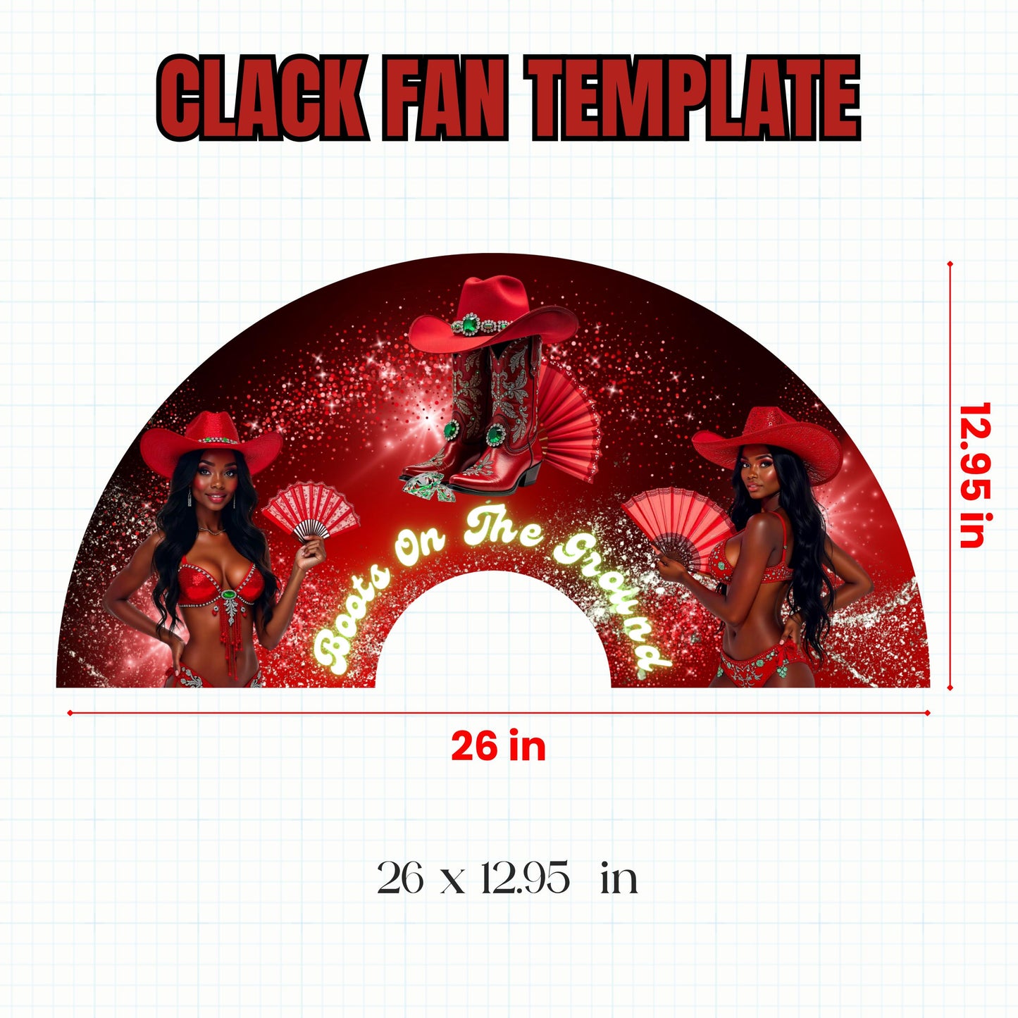 Clack Fan Squad Png, Where Them Fans at Clack Fan Template, Cowgirl Fan Template, Western Clack Fan Design,Boots on the Ground Clack Fan Png
