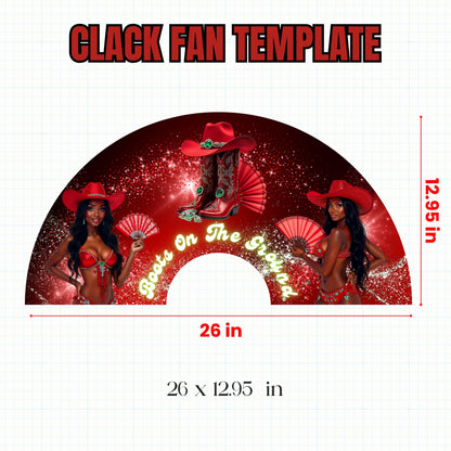Clack Fan Squad Png, Where Them Fans at Clack Fan Template, Cowgirl Fan Template, Western Clack Fan Design,Boots on the Ground Clack Fan Png