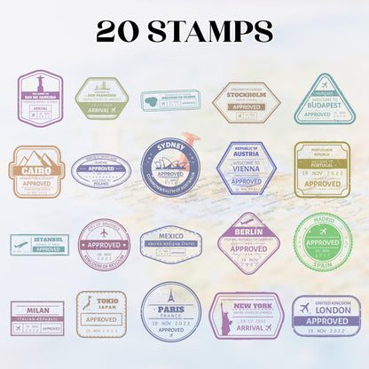Editable Us Passports for Kids, Printable Passport for Kid for Playing Travel and Learning,kids Boarding Pass, Stamps & Visas Canva Template