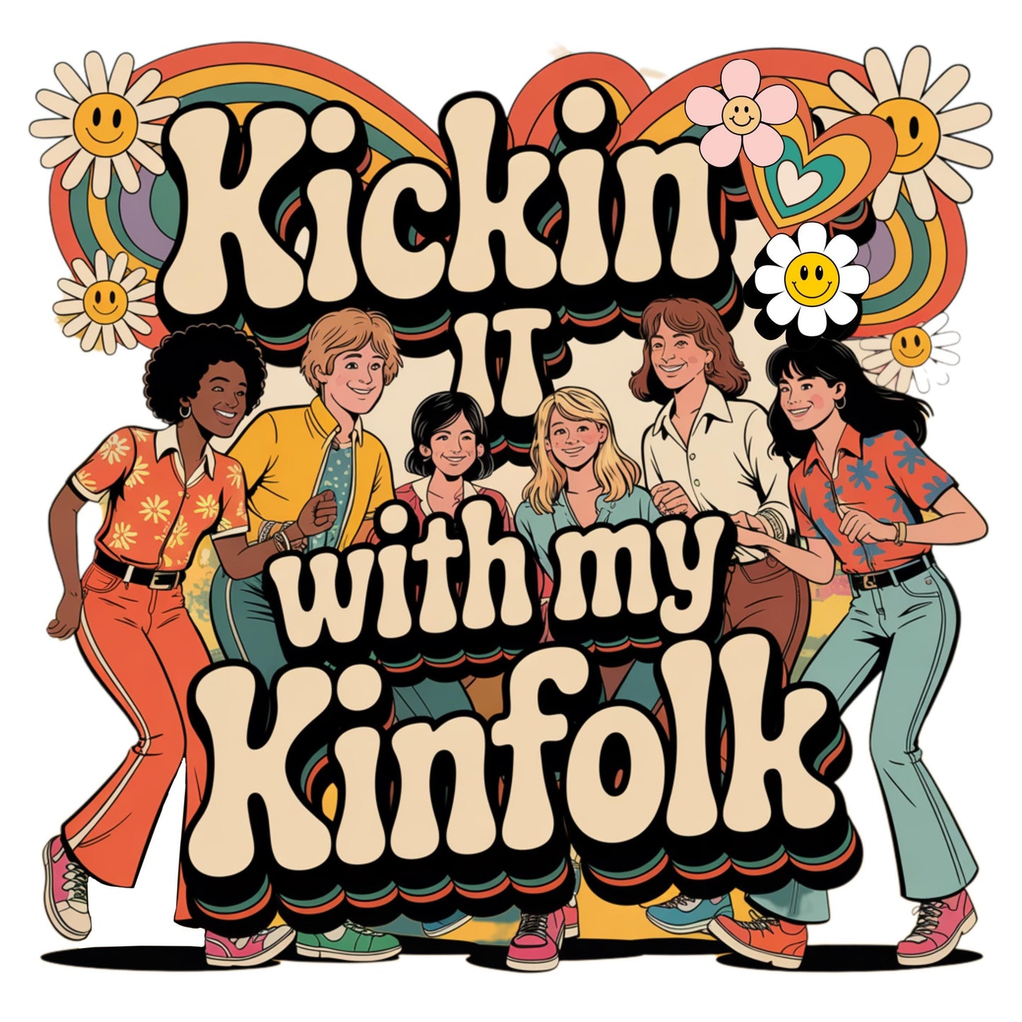 Family Reunion png, Kickin it with my Kinfolk png, Family Reunion 2025,  Family Reunion Shirts Png, Family reunion design, Kickin it PNG