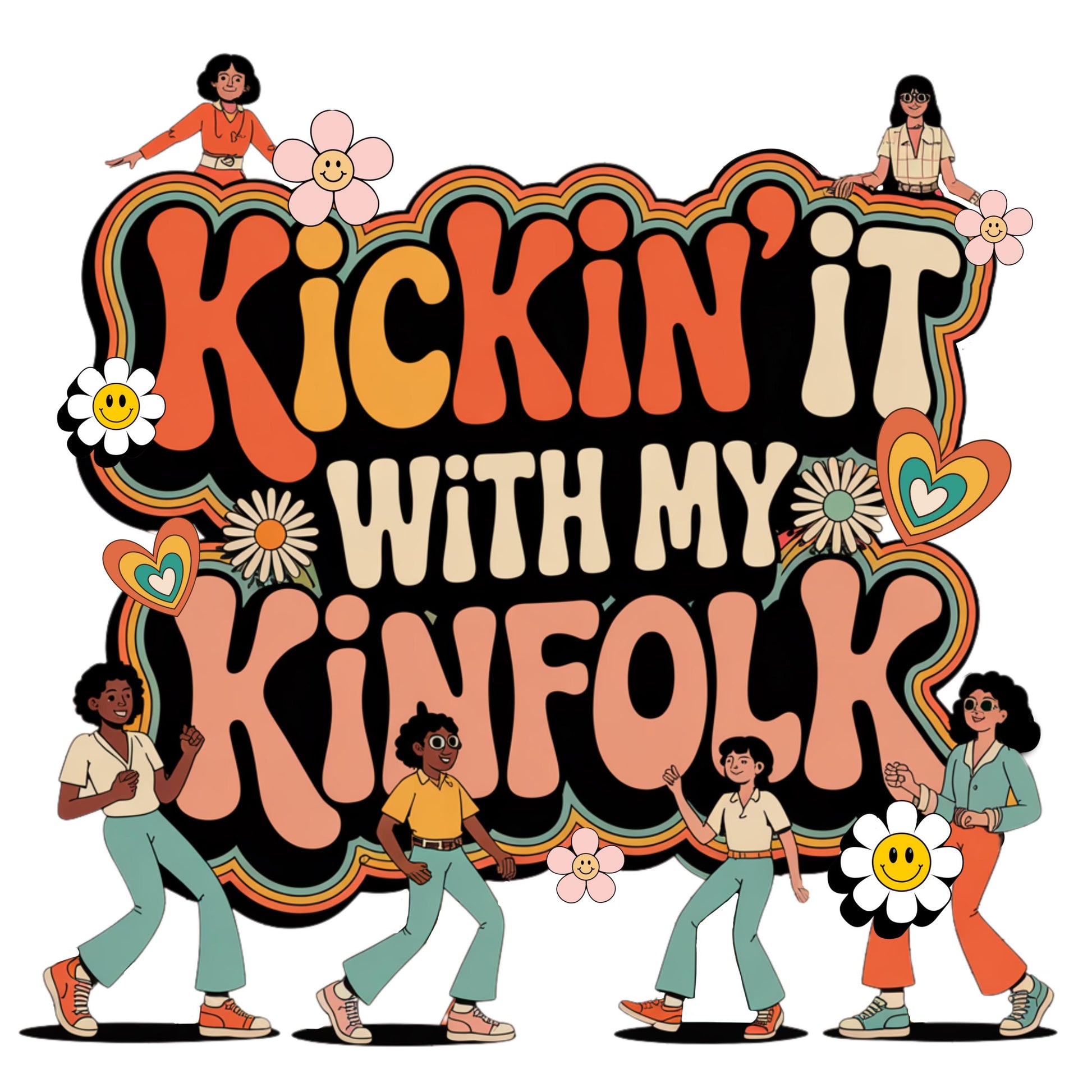 Kickin it with my Kinfolk Png,Reunion Png,Kickin it with my Kinfolk png,Family Reunion 2025,Family Reunion Shirts Png,Family reunion design