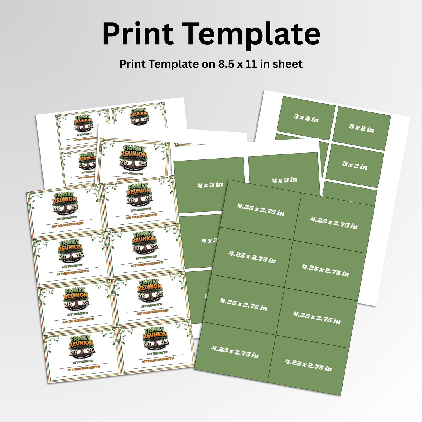 Name Tags Family Reunion, Reunion Name Tags, Family Reunion Name Tag Stickers, Family Tree Name Tags, Reunion Certificate