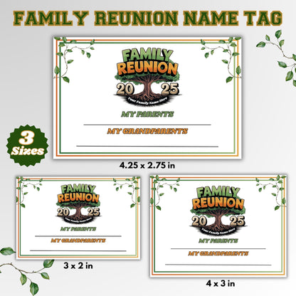 Family Reunion Tree Party Bundle, Styrofoam cup sticker, Family Reunion 2025, Family Reunion Png, png,Family Reunion Riddles,Reunion nameTag