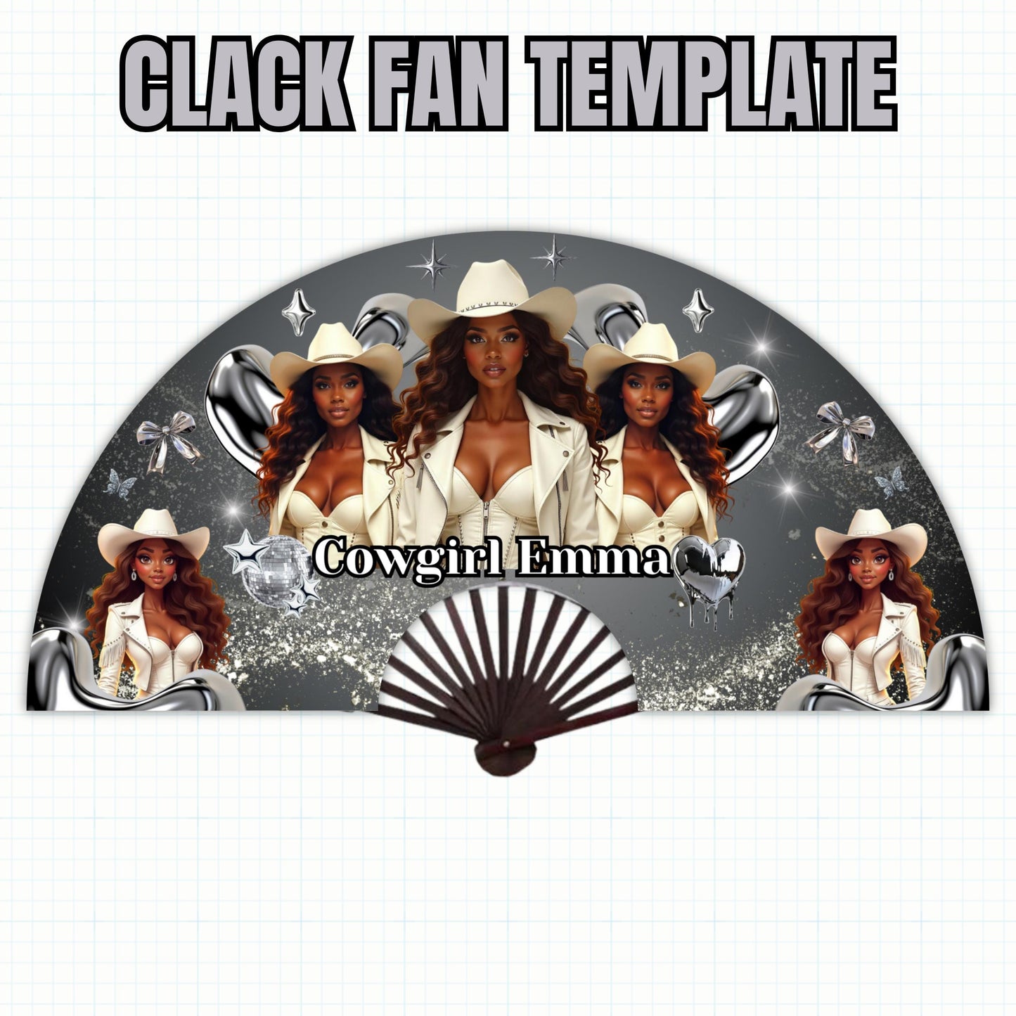 Clack Fan Squad Png, Boots on the Ground Clack Fan Png, Cowgirl Fan Template,Western Clack Fan Design,Where them at Fan png,Clack Fan design