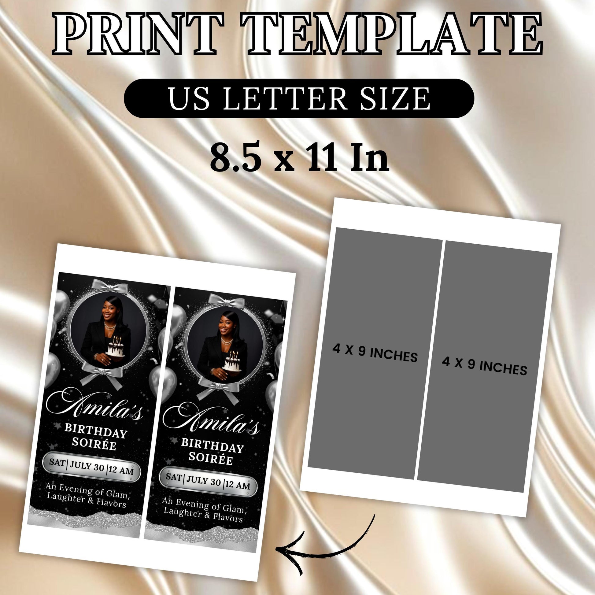 Editable Birthday Picture Menu, Full Picture Menu and Drink Card, Event Menu Template, Birthday Dinner Table Menu, Canva Template