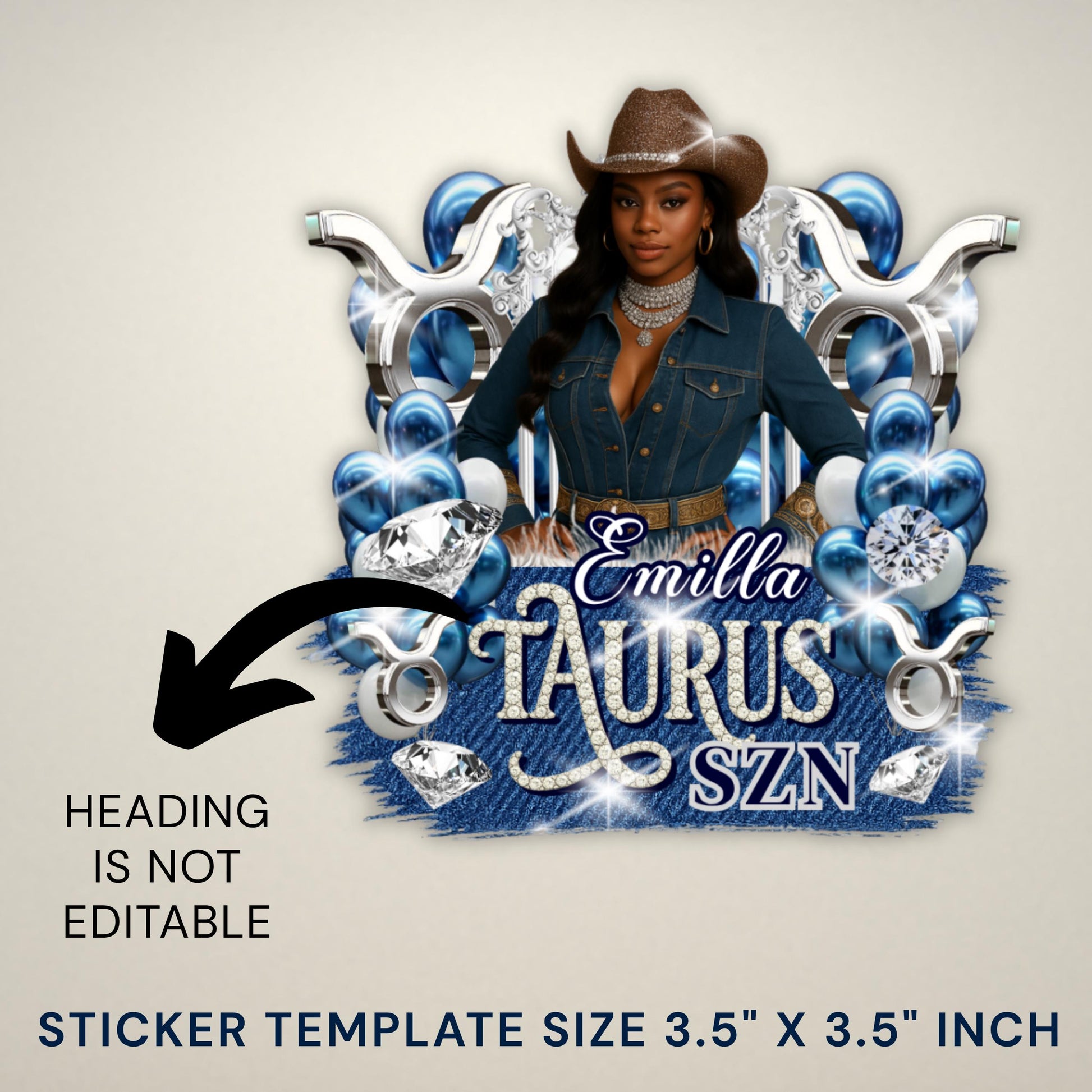 Denim And Diamonds Styrofoam Cup Sticker Template, Editable Party Cup Template Customizable Styrofoam Cup Design, Custom Party Cups Canva