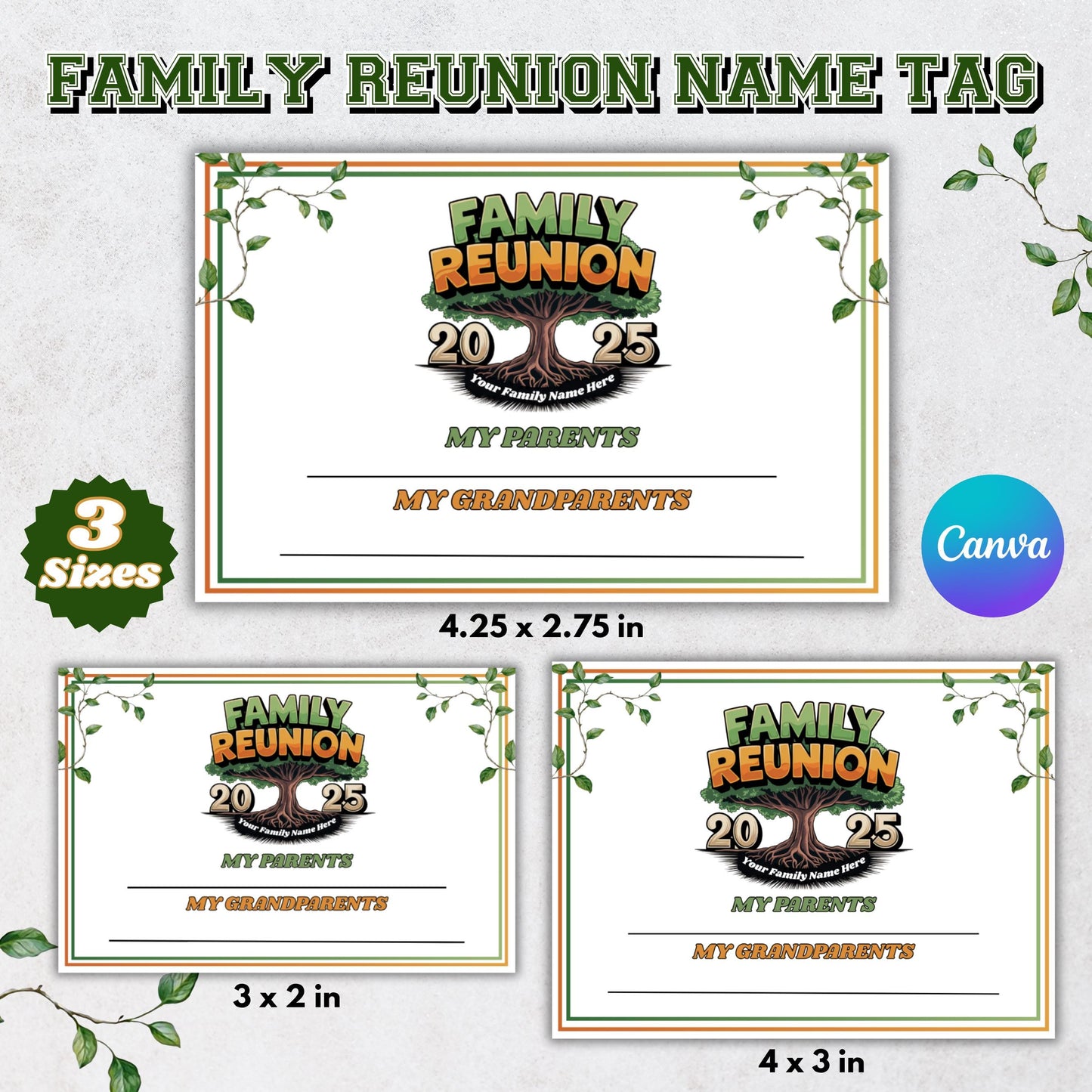 Name Tags Family Reunion, Reunion Name Tags, Family Reunion Name Tag Stickers, Family Tree Name Tags, Reunion Certificate