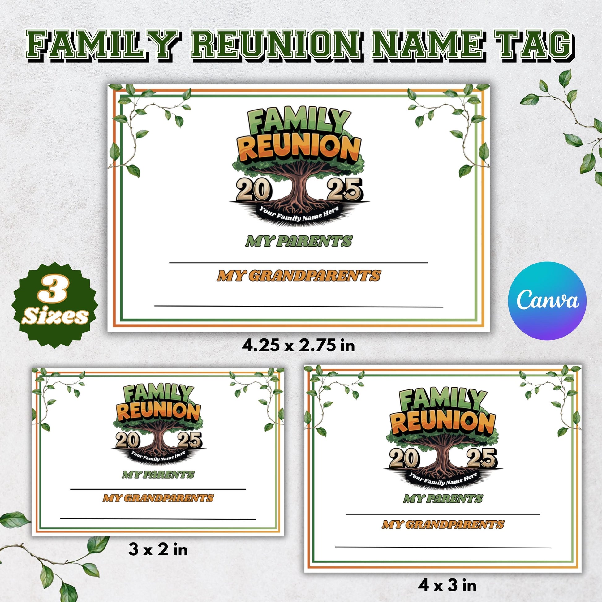 Name Tags Family Reunion, Reunion Name Tags, Family Reunion Name Tag Stickers, Family Tree Name Tags, Reunion Certificate