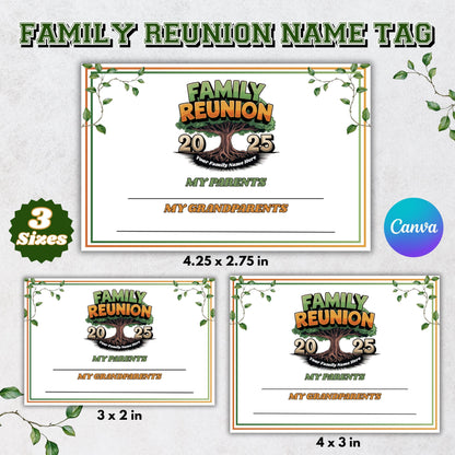 Name Tags Family Reunion, Reunion Name Tags, Family Reunion Name Tag Stickers, Family Tree Name Tags, Reunion Certificate