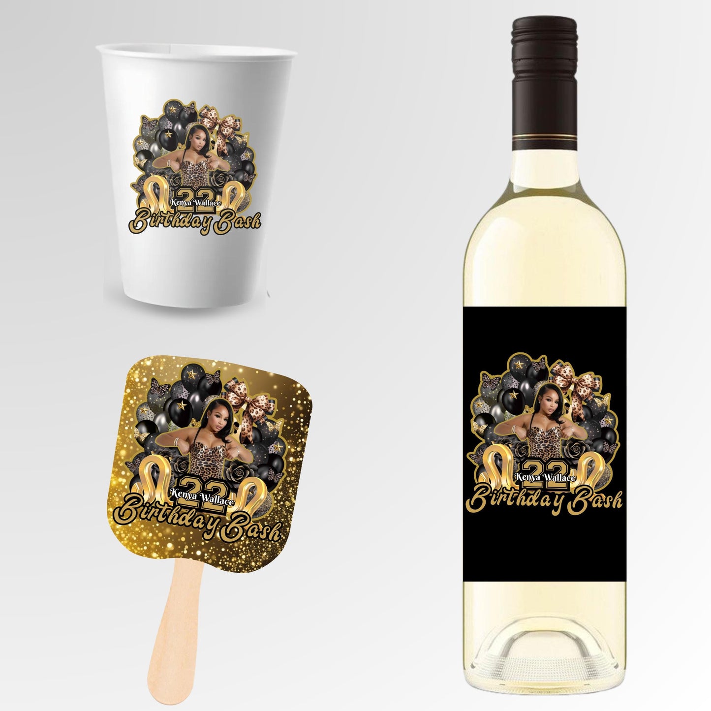 Editable Party Cup Birthday Canva Template, Shot Glass Label,Party Shirt Design, Editable Birthday Bundle ,Customizable Styrofoam Cup Design