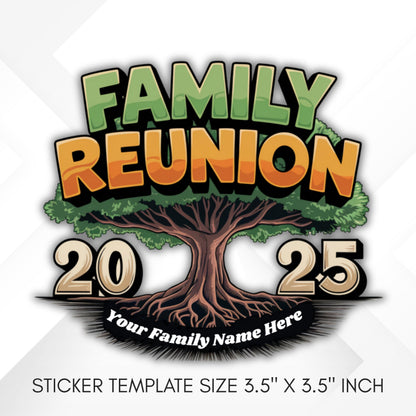 Family Reunion Styrofoam Cup Sticker Template, Editable Party Cup Template Customizable Styrofoam Cup Design, Cup Sticker Template