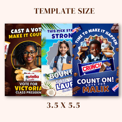 10 Homecoming Candy Card, homecoming campaign Candy Tags, student council, Homecoming Candy Card Tags, canva template, digital download