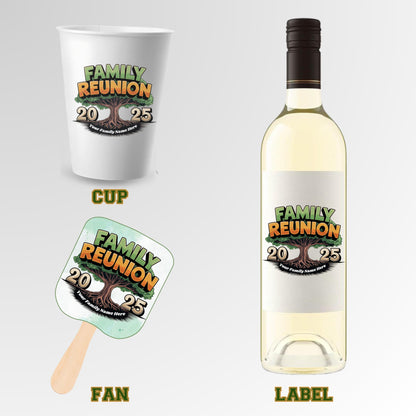 Family Reunion Tree Party Bundle, Styrofoam cup sticker, Family Reunion 2025, Family Reunion Png, png,Family Reunion Riddles,Reunion nameTag