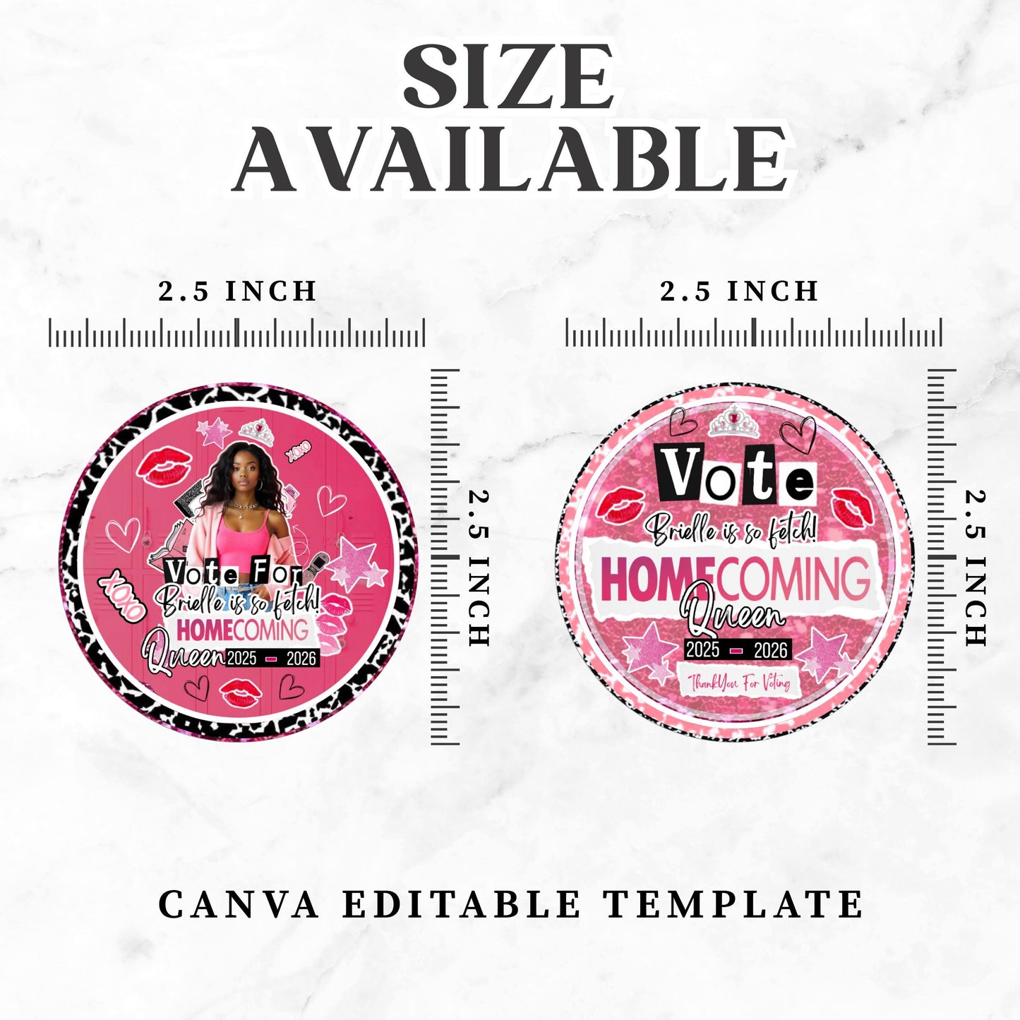 Homecoming Stickers, Don't Be Mean Vote for me, Class Campaign Sticker, Vote Homecoming Queen,Homecoming Campaign Sticker, Homecoming Button