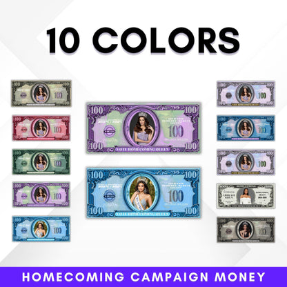 Homecoming Campaign Money, Prom Queen, Editable Fake Money, Homecoming 100 bill, Pink Money Vote For Me, Election, Campaign, Print and Cut