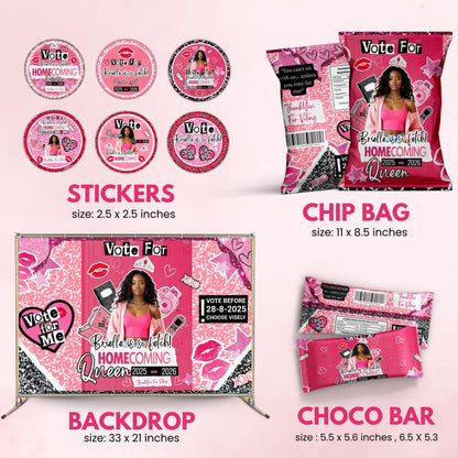 Homecoming Campaign Treat Bundle, Mean Theme Hoco Party Favors, Chip Bag, Candy Card, Lollipop Tag, Homecoming Campaign Ideas