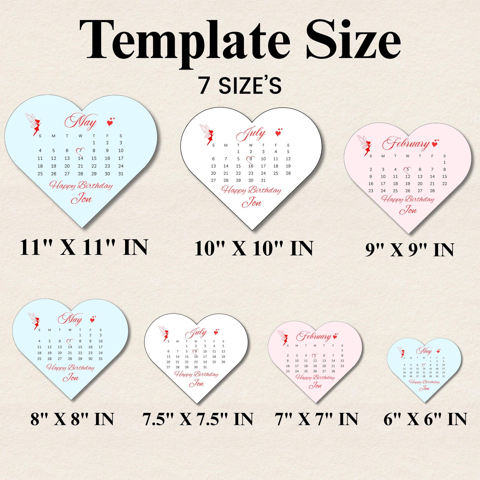 AUGUST 2025 Calendar ,Heart Cake Topper September Calendar, Burn Away Calendar 2025,Calendar Heart Cake,All Birthday Month Calendar Template