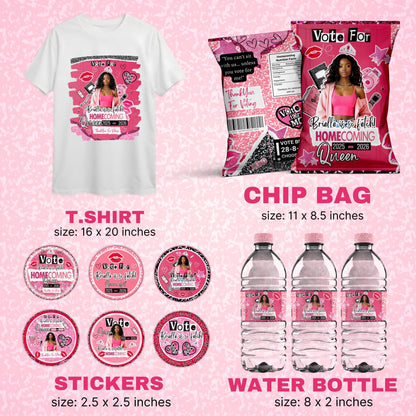 Homecoming Campaign Treat Bundle,Vote for Mean Queen Homecoming Mean Favors,Vote for me Hoco Girl,Homecoming Sticker Homecoming Candy bundle