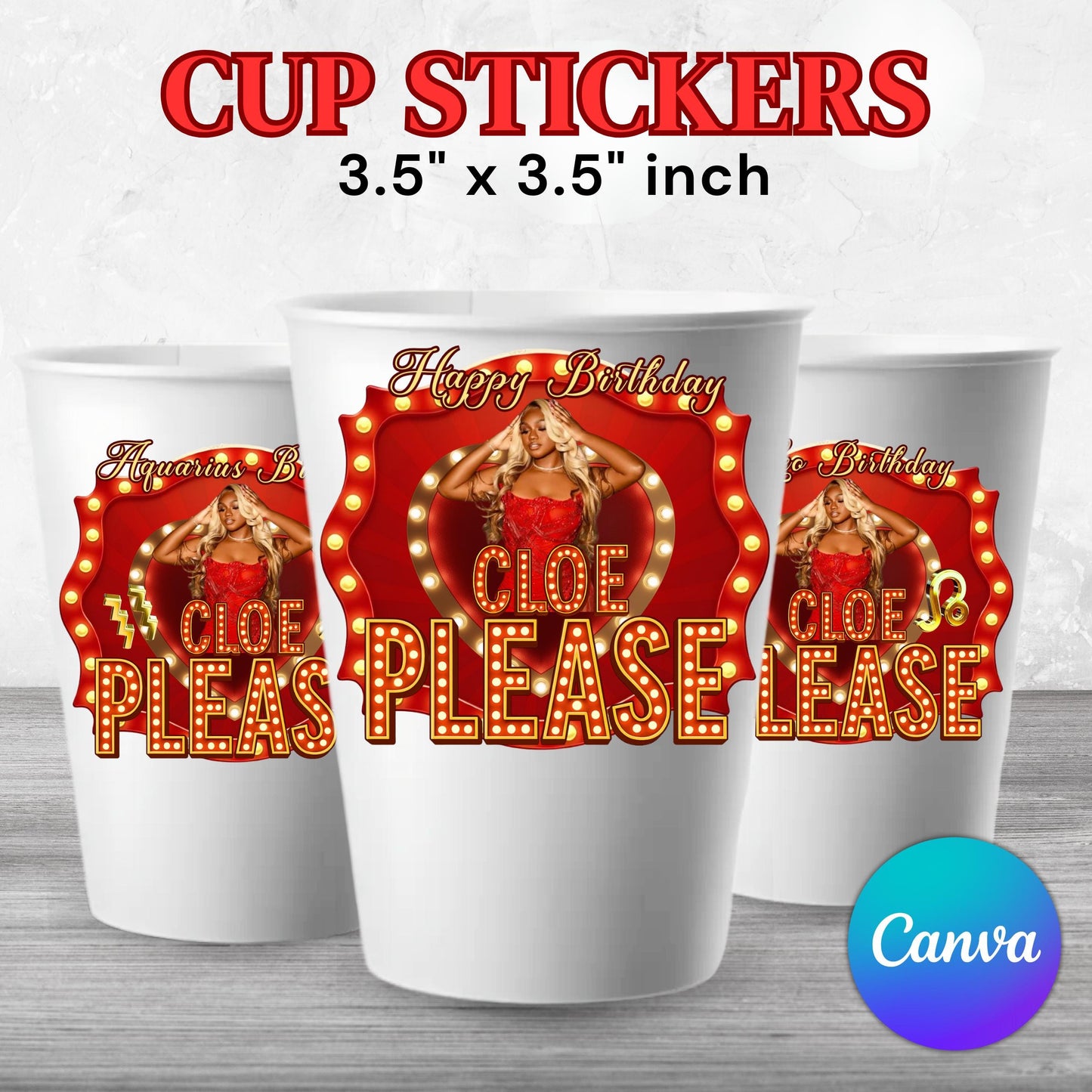 Styrofoam Cup Sticker Template,Your Name Please Tv Show theme Editable Party Cup Template Customizable Styrofoam Cup Design,Custom Party Cup