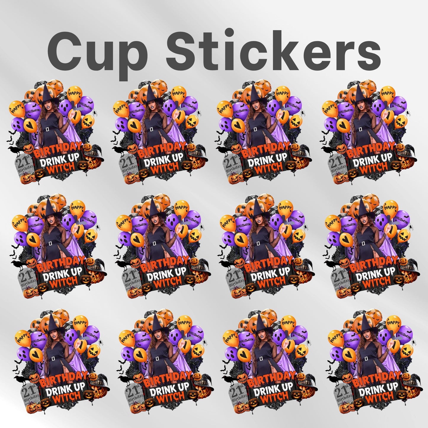 Styrofoam Cup Sticker Template, Halloween Birthday Design, Styrofoam Cup Sticker,Shot Glass and T-Shirt Designs,Horoscope Sublimation Design