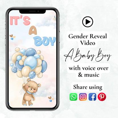 "IT'S A BOY GENDER REVEAL VIDEO, BABY GENDER REVEAL VIDEO"