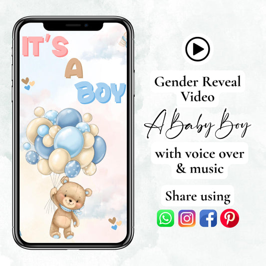 "IT'S A BOY GENDER REVEAL VIDEO, BABY GENDER REVEAL VIDEO"