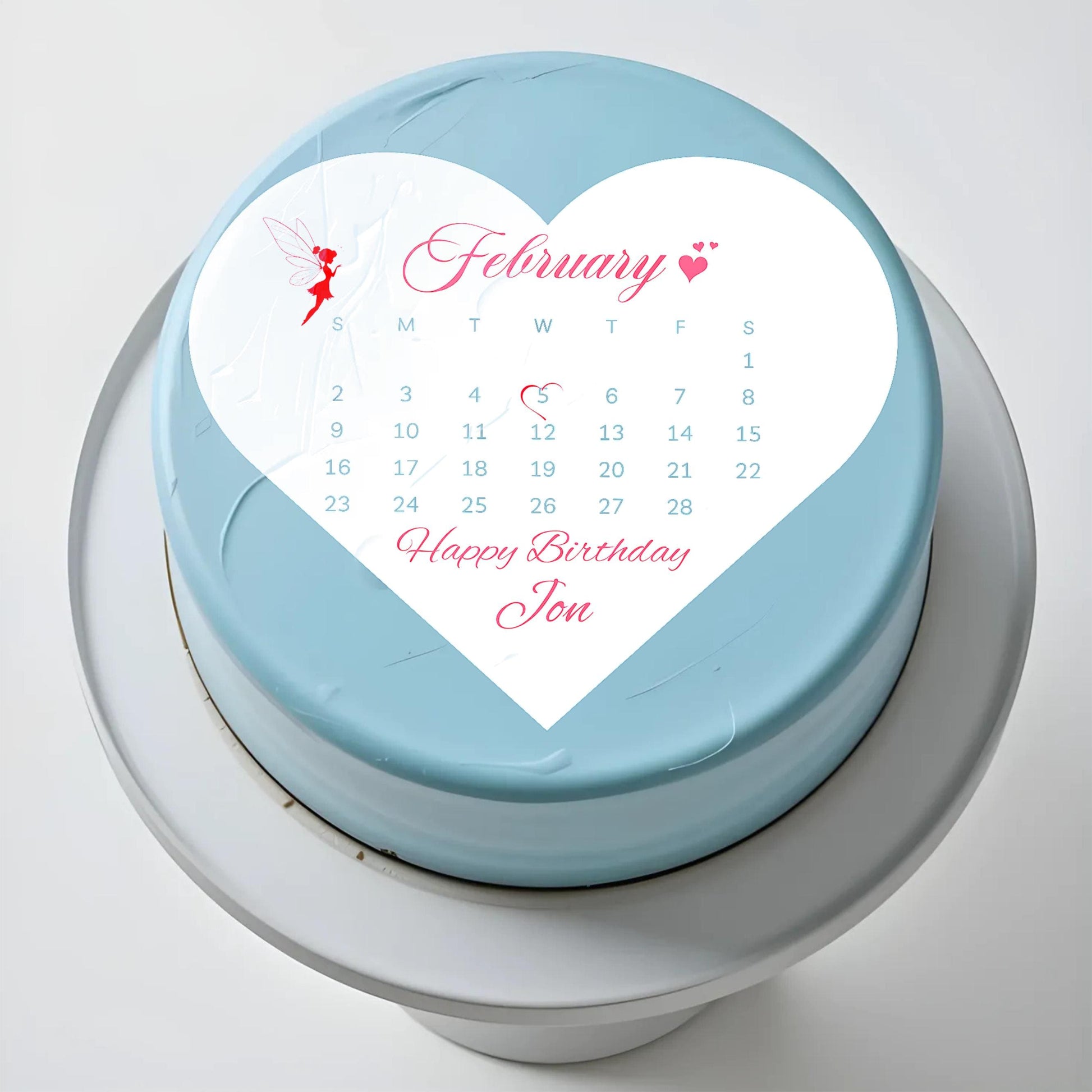 AUGUST 2025 Calendar ,Heart Cake Topper September Calendar, Burn Away Calendar 2025,Calendar Heart Cake,All Birthday Month Calendar Template