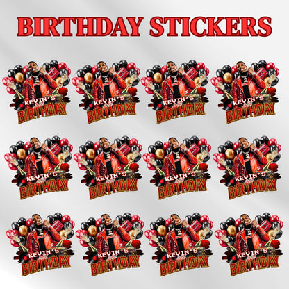 Shot Glass Sticker Template, Red Black Balloon Birthday Sticker, Party Shot Glass Template Customizable shot glass Design,