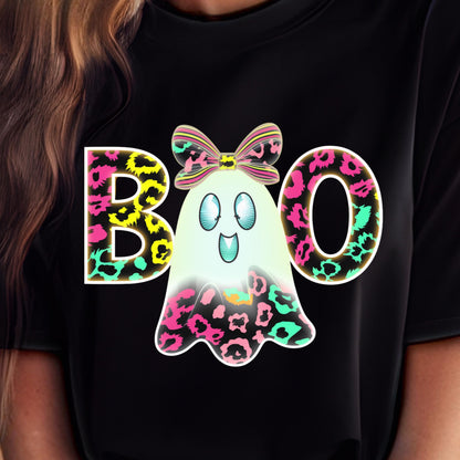 Spooky Boo Ghost Png,Neon Pink Halloween Sublimation,Girly Coquette Halloween Bow,Cute Boo Ghost Coquette Png,Halloween Goose