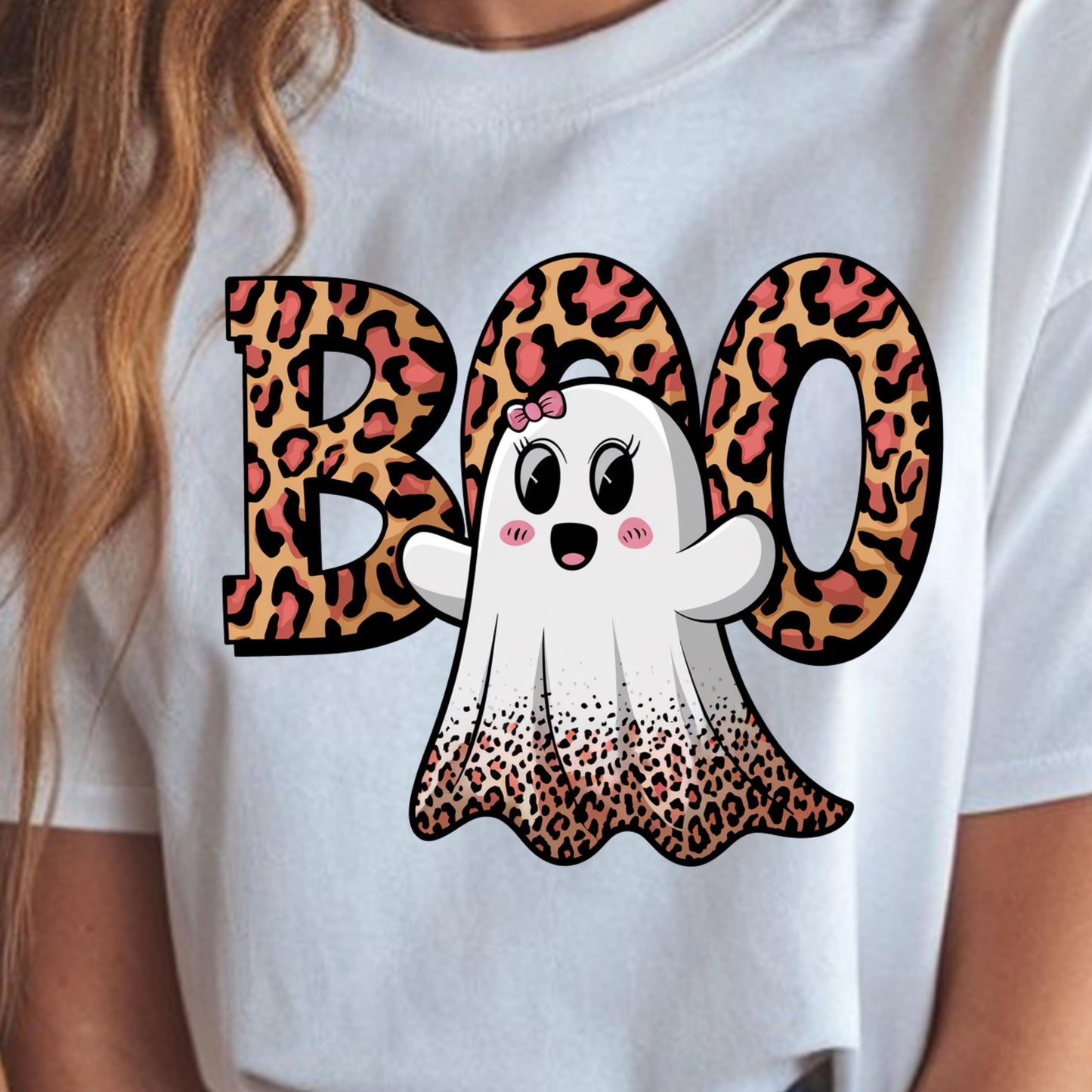 Preppy Ghost Boo PNG,Leopard Spooky Coquette PNG,Leopard Ghost PNG,Girly Coquette Halloween Bow,Cute Boo Ghost Coquette Png,Halloween Goose