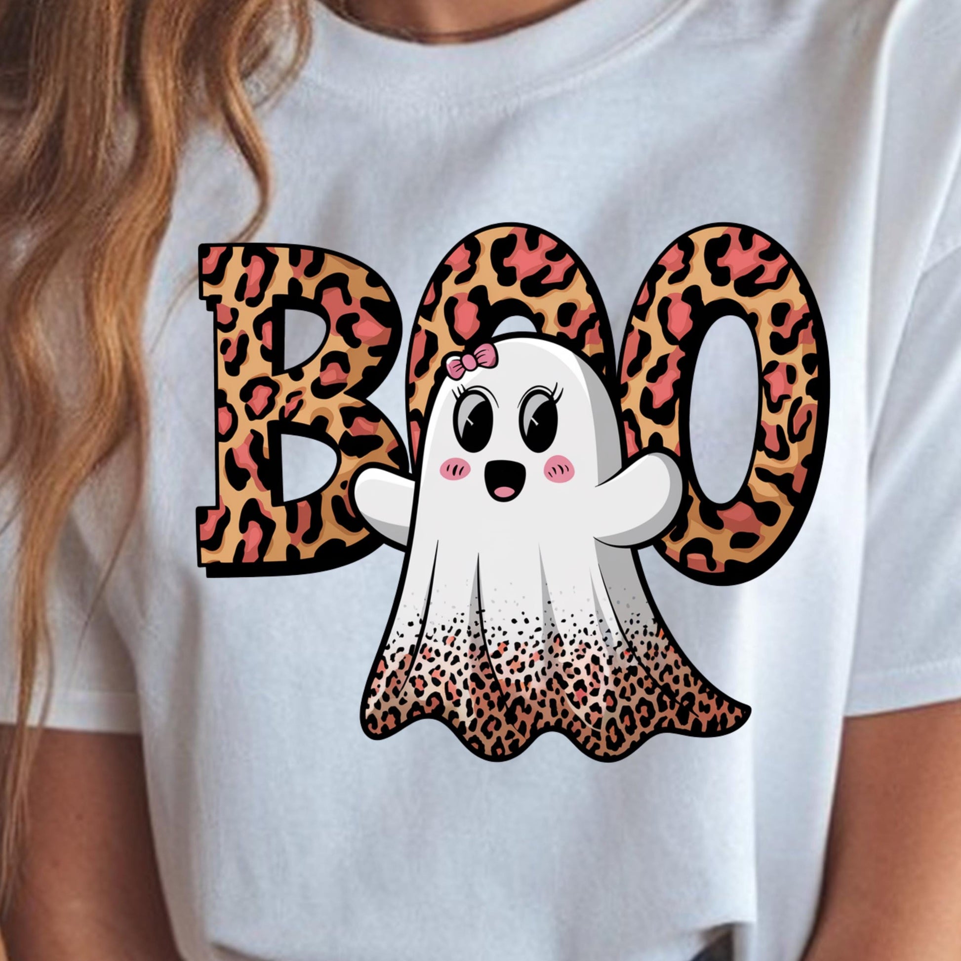 Preppy Ghost Boo PNG,Leopard Spooky Coquette PNG,Leopard Ghost PNG,Girly Coquette Halloween Bow,Cute Boo Ghost Coquette Png,Halloween Goose