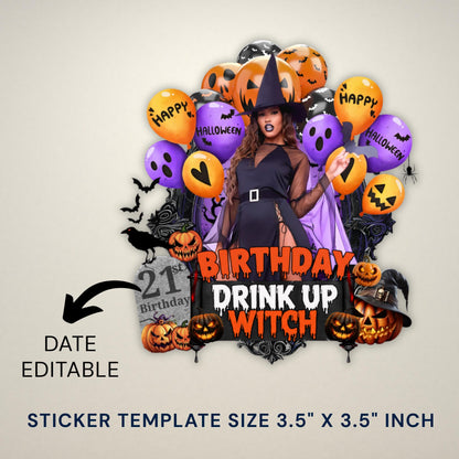Styrofoam Cup Sticker Template, Halloween Birthday Design, Styrofoam Cup Sticker,Shot Glass and T-Shirt Designs,Horoscope Sublimation Design