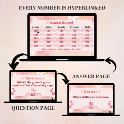 Bachelorette Jeopardy Party Game Template,Bridal Party Jeopardy Powerpoint Game, Bridal Shower Games,Bachelorette Trivia Game,Canva Editable