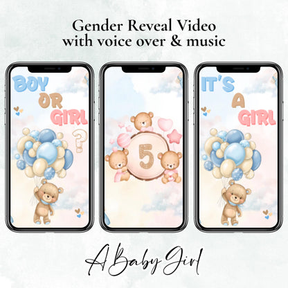 "IT'S A GIRL DIGITAL PREGNANCY ANNOUNCEMENT WITH VOICE OVER"