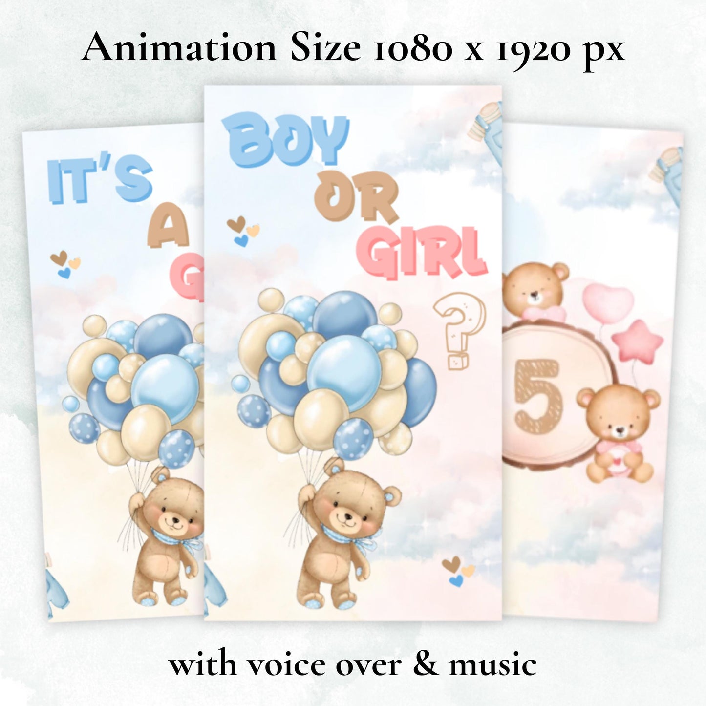 "IT'S A GIRL DIGITAL PREGNANCY ANNOUNCEMENT WITH VOICE OVER"