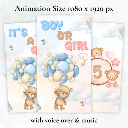 "IT'S A GIRL DIGITAL PREGNANCY ANNOUNCEMENT WITH VOICE OVER"