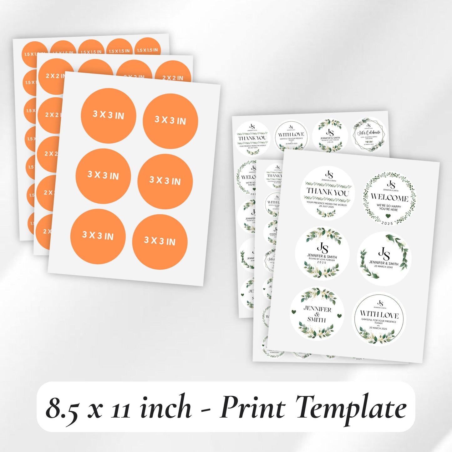 Wedding Sticker Bundle, Printable Wedding Favor Stickers, DIY Wedding Labels, Welcome Bag Stickers Bundle, Canva Template